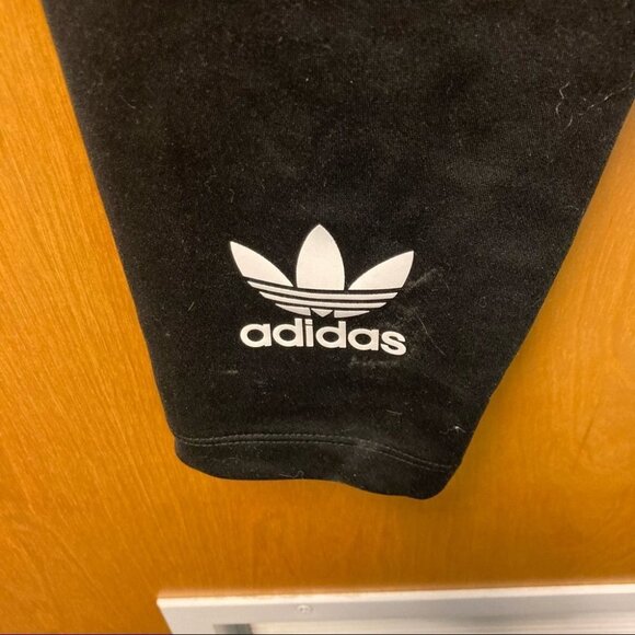ADIDAS Sz M Tre-Foil Back of Leg Leggings Tights Light Compression High Rise - Picture 4 of 6